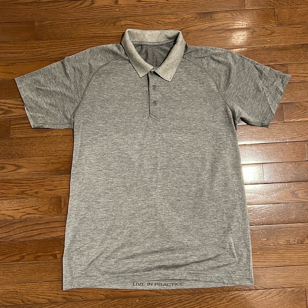 Men’s Lululemon Metal Vent Tech Polo Shirt L Gray